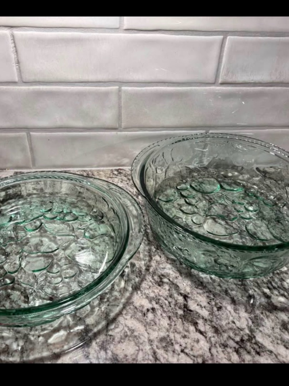 Textured Glass Covered Bowl - Seafoam Green - Picture 2 of 8